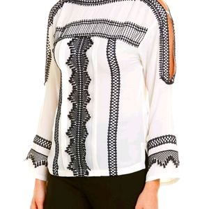 KAREN MILLEN EMBROIDED BLOUSE